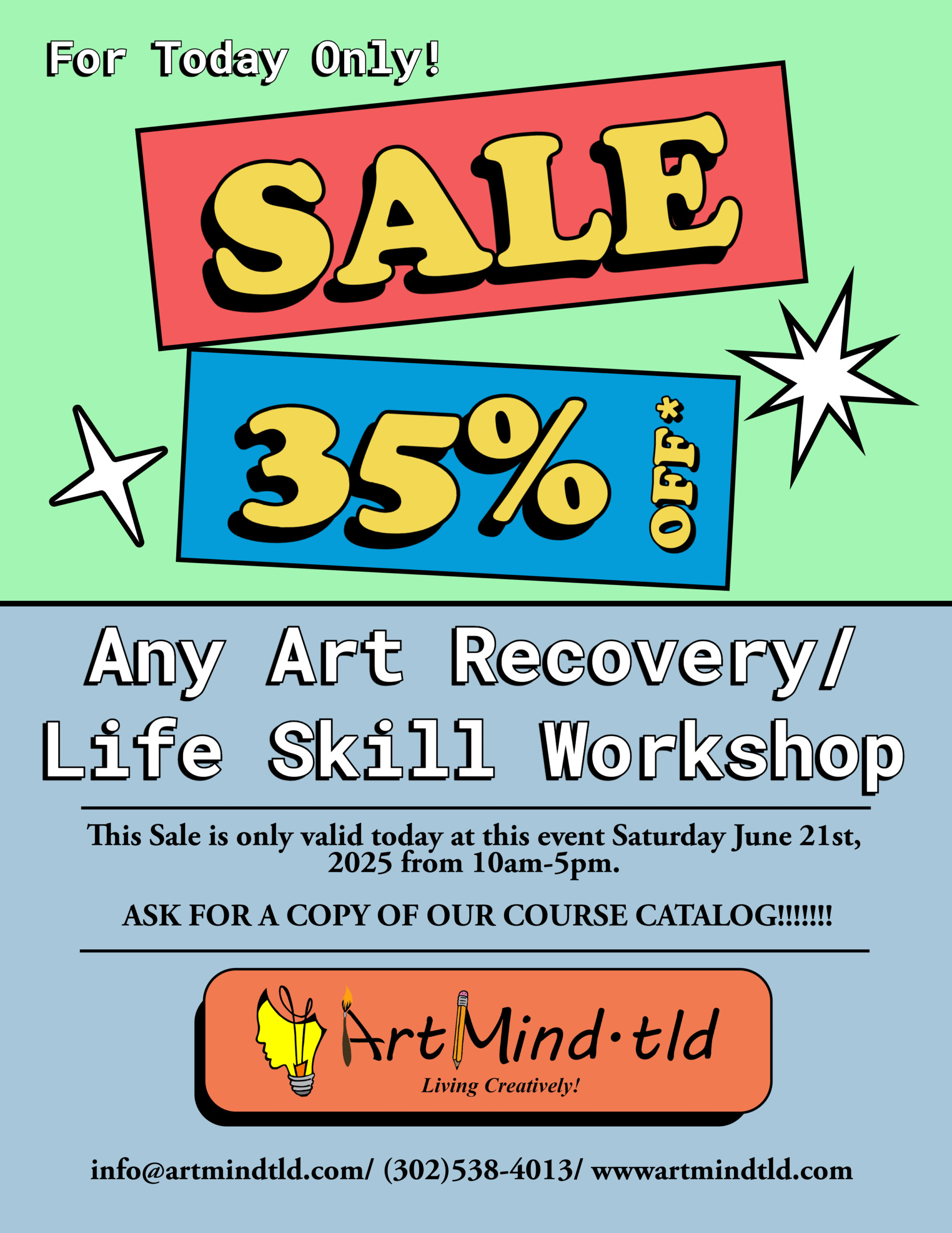 ART RECOVERY & LIFE SKILL WORKSHOP DISCOUNT